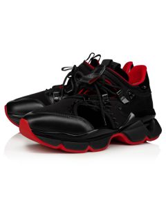 Christian Louboutin Red Runner Black Calf Sneaker